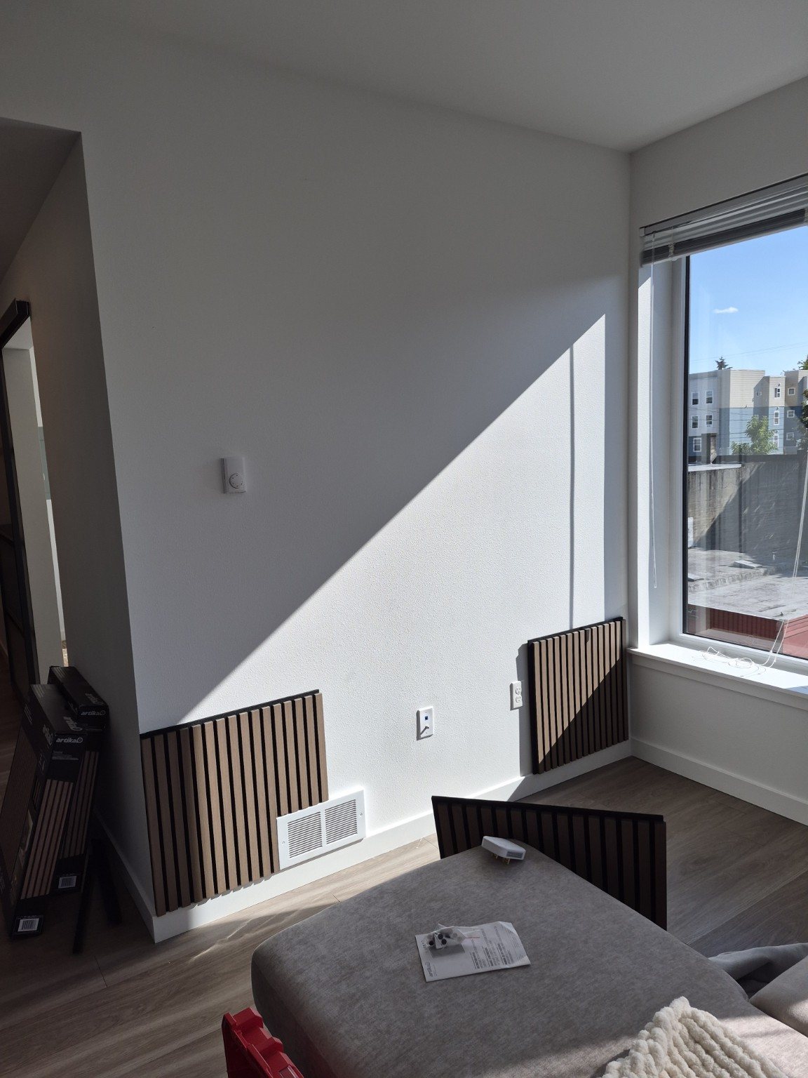 Accent wall installation before